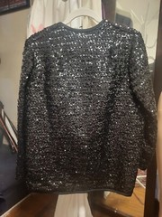 Vintage Henry Higgins LTD. Black Sequin Evening Jacket 16