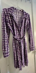 Vintage Shirt Dress Original Penguin by Munsingwear Purple & White Mod Print