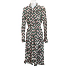Vintage 70s Diane von Furstenberg Shirt Dress Geometric Mod Retro Chic Designer