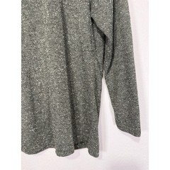 Vintage Teddi Mock Neck Top Womens Gray Speckled Minimalist M/L Grunge Soft Girl