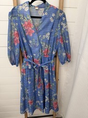 VTG 70’s Size 18.5 Dress Cottagecore Floral Modest, Full Coverage Long Sleeve