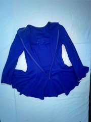 VTG 50S 60S WOMENS S BLUE CHEERLEADER MAJORETTE SCHOOL UNIFORM MINI DRESS