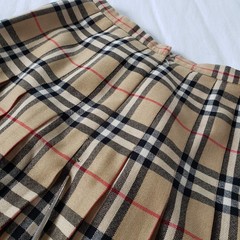 Vintage Burberrys Nova Check Wool Skirt Waist 28″x 29″ Long Sz”K14 Long” England