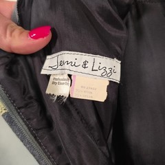 Jenni & Lizzi Dress Womens XXS Grey Wool Lace Cottagecore Whimsigoth Romantic