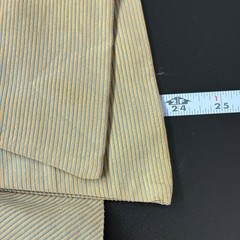 I. Magnin Women 3 Piece Skirt Suit Set S Tan Blue Striped 50s New Look Vintage