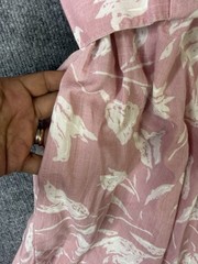 Vintage Stuart Alan Pink Floral Belted Dress Short Sleeve USA Made Size 10