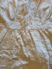 ANTIQUE COTTON PRIMITIVE 1930S 1940S HAND MADE FARM DRESS DISTRESSED BLUE