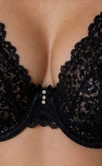Vintage Smart & Sexy Black Lace Underwire Bra 38DD Floral Sheer late 1990s/Y2K❤️