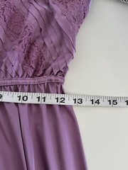 VTG 70’s Sears Nightgown Dress Purple Sz M Nylon Lace Size M 12-14