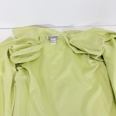 Alexandria VTG 100% Silk Lime Green Button Up Blouse Size 4 Deadstock NWT