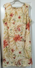 FLORAL PRINT Kari’s Korner Vintage Sleeveless Dress/SS Jacket Set Ylw/Multi 18