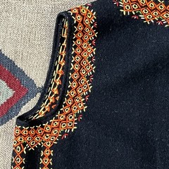 Vintage Ukrainian Ethnic Folk Kiptar Embroidered Wool Vest Women’s Medium