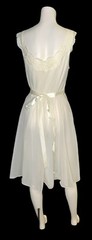 VTG Vanity Fair 60s Ivory Tricot Nylon Lace Chiffon Nightgown Peignoir Set Sz 34