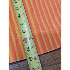 Vintage Marimekko Finland Dress Womens 6 Orange Yellow Stripe Cotton Mod Retro