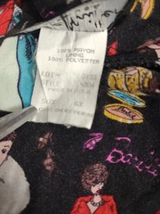 Vtg Barbie Fabric 90s Nicole Miller Original Girls 6x Dress tagged (A13)