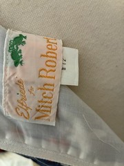 Vtg Mitch Robert’s Red White & Blue Hawaiian Maxi Dress