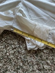 Vintage Lorraine Ivory Lace Sheer Silky Nylon Short Sissy Bloomers Large