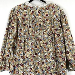 Vintage Ruth Norman Cottagecore Midi Dress Small Dainty Floral Lace Collar Boho