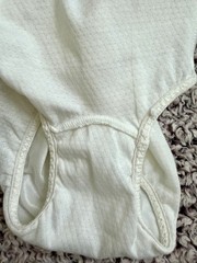 Nylon Panty Medium White Granny Sissy Briefs Lined TAIL Lundie Gusset USA Vtg