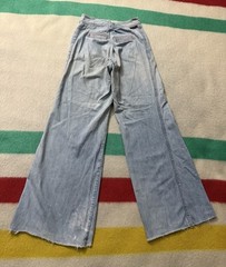 Vintage 60s 70s Landlubber Flare Wide Leg Jeans Hippie Disco 23×29 11.5 Leg