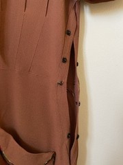 Vintage 1940s Terra Cotta Brown Dress