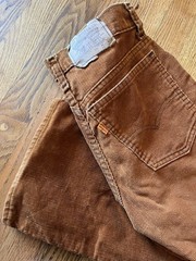 VTG Levi’s 517 Orange Tab Corduroy Pants Cognac Brown Flare High Rise 70s 26”