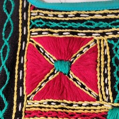 Vintage Hand Made By Nelly Embroidered Mexican Caftan Kaftan Dress Tunic