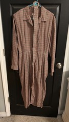 Vintage 80s 90s Plaid Shirtdress w/Belt made by Talbots/Size 16