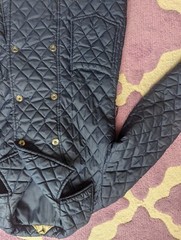 Vintage 80’s Montgomery Ward Quilted Jacket Dark Blue Womens Size 18 1/2 Large