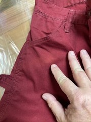 Women’s Vtg 1970s 80s Dee Cee Carpenter Jeans Pants Burgundy 27 Wst 38 H 32.5 In