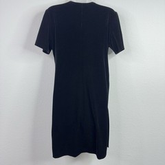 Another Thyme Dress Women 8P Black Floral Velvet Burnout VTG 90s Y2K Goth Witchy