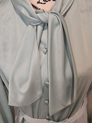 Vintage Dress BLOUSE &SKIRT with Belt Beautiful Turquoise Color See Measurements