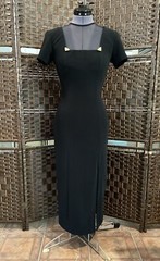 Vintage Wiggle Cocktail Dress Bombshell PinUp 80s 40s Pencil Vixen Sexy Sheer 4