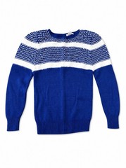Vintage Susann D 1990’s Royal Blue Silver Metallic Sparkle Hanukkah Sweater M