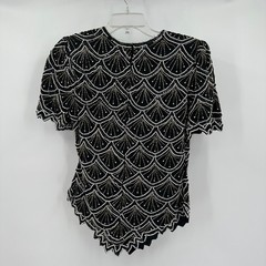 Laurence Kazar Womens Vintage Art Deco Glam Beaded Top Size S Glam Cocktail