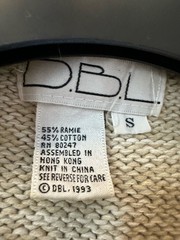 Vtg DBL 1993 Women’s Size SMALL Oversized Sweater Ramie/Cotton Blend