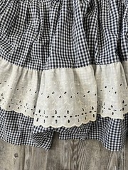 VTG 70s Gunne Sax Gingham Maxi Prairie Dress Juliet Sleeves Cottagecore