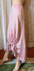 VTG 90s Newport News Iridescent Pink Skirt, Gathered Front Fish Tail Back Sm