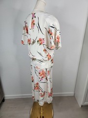 Vintage 80s Lori Max Drop Waist 20s Inspired Dress Woman’s 18W Floral Blosson