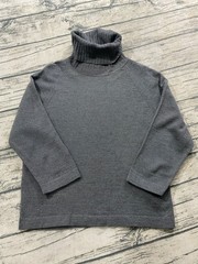 Bonwit Teller Vtg 40s 50s Wool Turtleneck Knit Pullover 3/4 Sleeve Sweater Italy