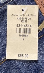 Vintage Y2K Ezra Fitch Abercrombie & Fitch Women’s Denim Mini Skirt Size 2 NWT