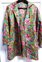 Vintage Fiorucci 90s Floral Nylon Windbreaker Jacket Raincoat One Size Japan