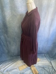 VTG 70s Parade New York Secretary Dress XS Plum Purple Union Made Flannel Feel