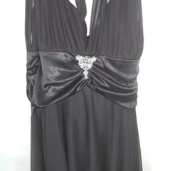 Vintage XOXO Halter Maxi Dress Size L | Elegant Formal Cocktail Party VTG Retro