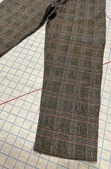 Vintage 1950s Nylon Wool Pants Women’s Tailored High Waist Glen Check Plaid