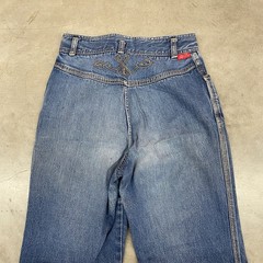 VTG 1970s Chemin De Fer Embroidered Talon Zip Denim Jeans