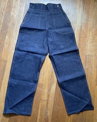 Vintage 1940s Woman’s Indigo Denim Jeans Deadstock Rosie Riviter
