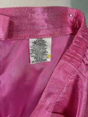 VTG Chad Stevens Pink Metallic Lurex Skirt Suit Set 22W Scalloped Evening Party