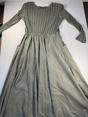 Nina Piccalino Early 90’s Soft Green Green Cotton Denim Barn Dress Womens Size M