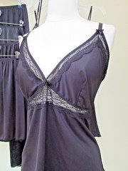 12 Pc *ALL BLACK* Lingerie Camisoles Full Dress & Half Slips Lot Vtg–Modern ab6